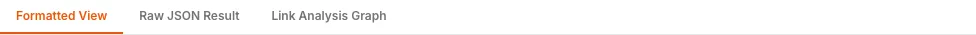 The three result tabs